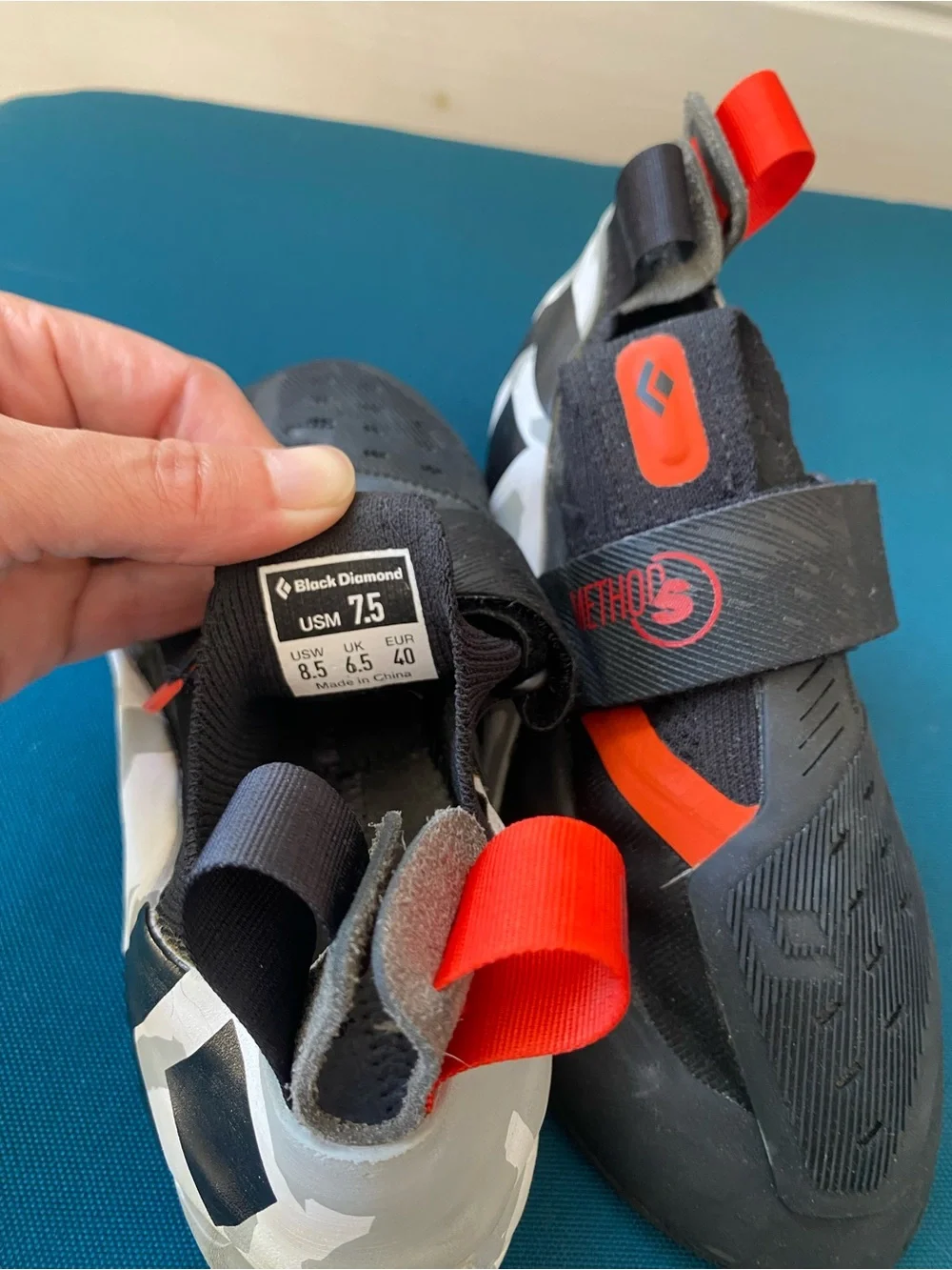 Black Diamond Black and Orange Method S Climbing Shoes